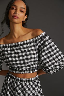 anthropologie gingham skirt