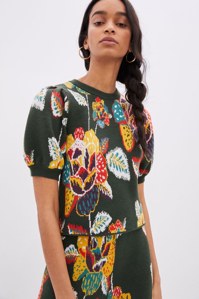 Farm Rio Margarita Floral Sweater Set #1