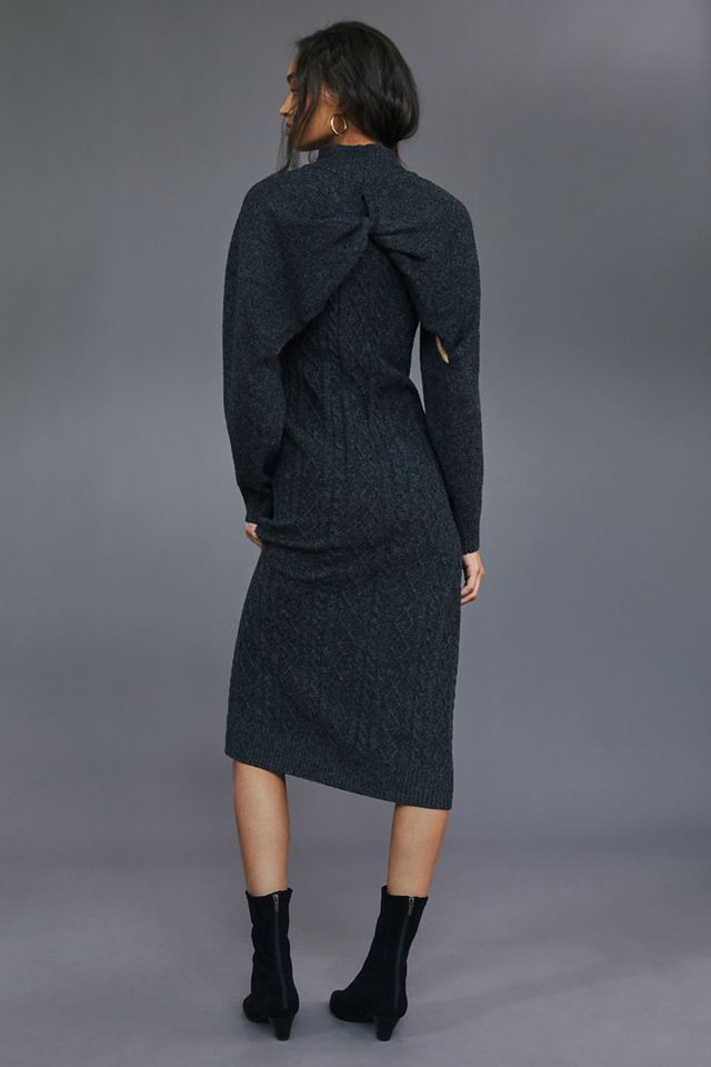 Current Air Cable-Knit Jumper Dress Set #2