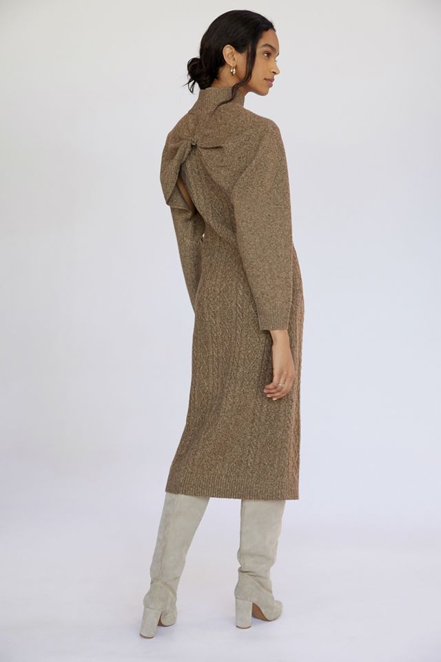 Cable-Knit Midi Sweater Dress Set #3