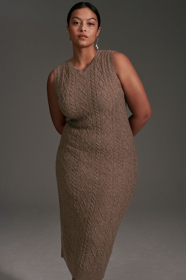 Cable-Knit Midi Sweater Dress Set | Anthropologie