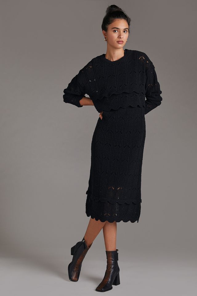 Crochet Sweater Dress Set Anthropologie