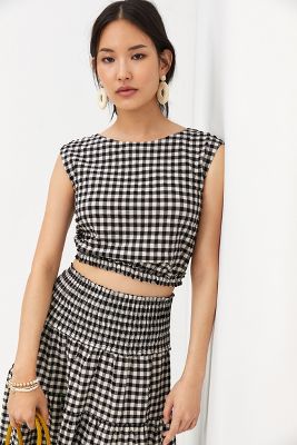 gingham top and skirt