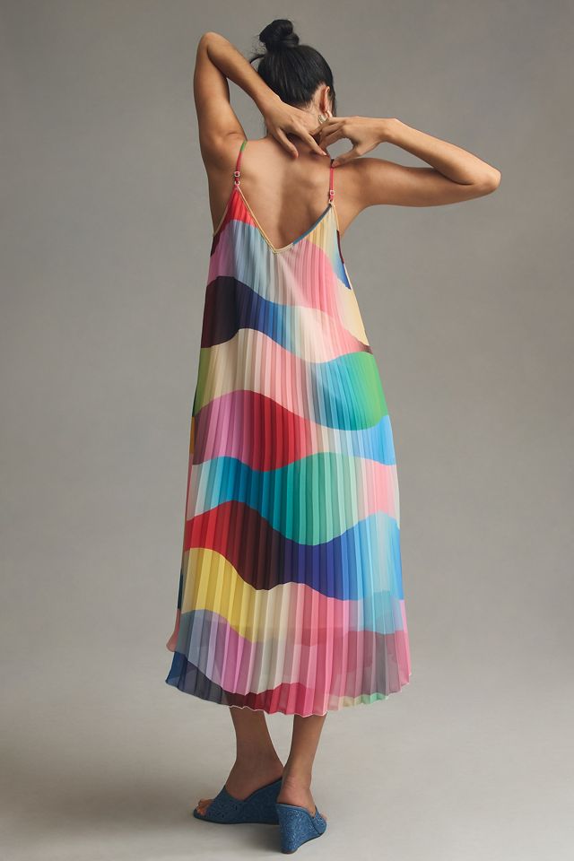 Essentiel Antwerp Daskur Plissé Slip Dress | Anthropologie