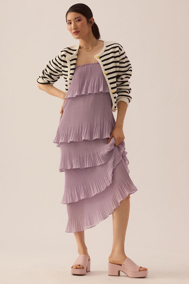 Essentiel Antwerp Dewave Ruffled Plissé Dress #1