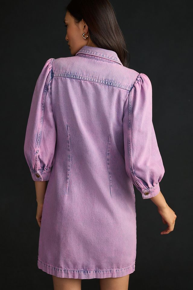 Essentiel Antwerp Puff-Sleeve Denim Dress #1