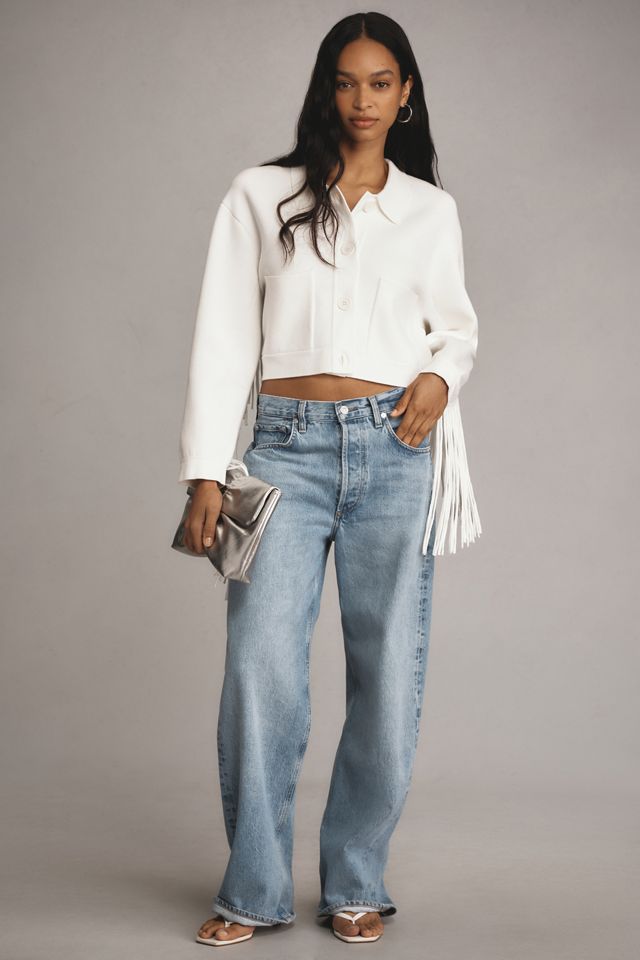 Essentiel Antwerp Gou Fringe Knit Jacket | Anthropologie