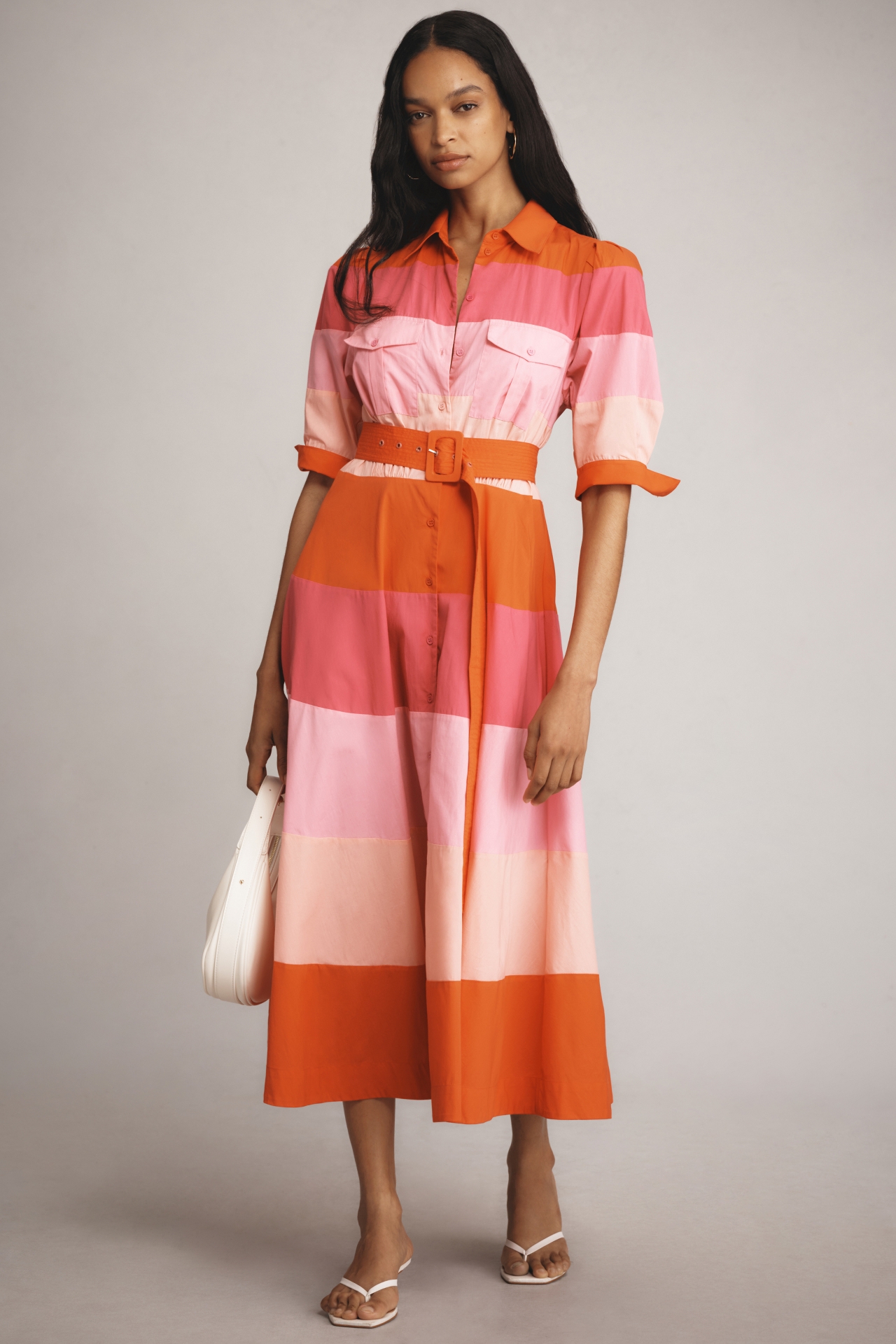 Essentiel Antwerp Faleigh Colorblock Midi Dress