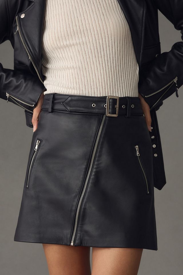 PAIGE Lexi Leather Mini Skirt #2