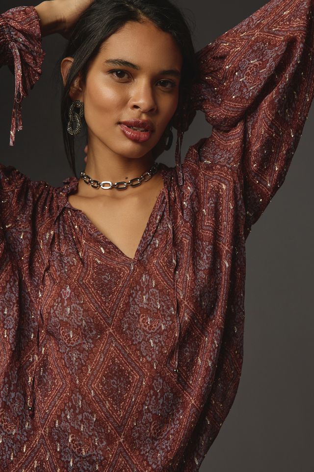 PAIGE Fia Long-Sleeve V-Neck Blouse #2