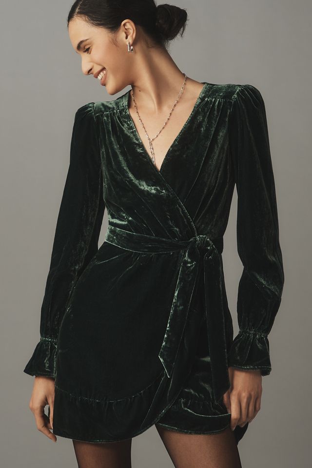 PAIGE Ysabel Long-Sleeve Wrap Mini Dress #3