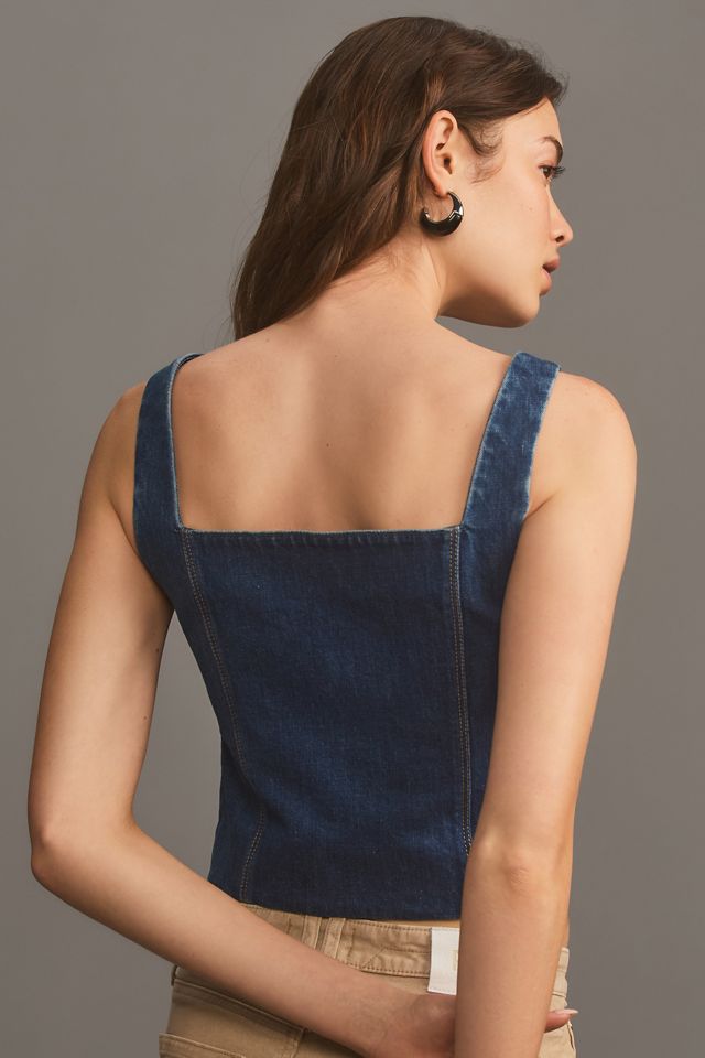 PAIGE Irene Denim Vest Top #1