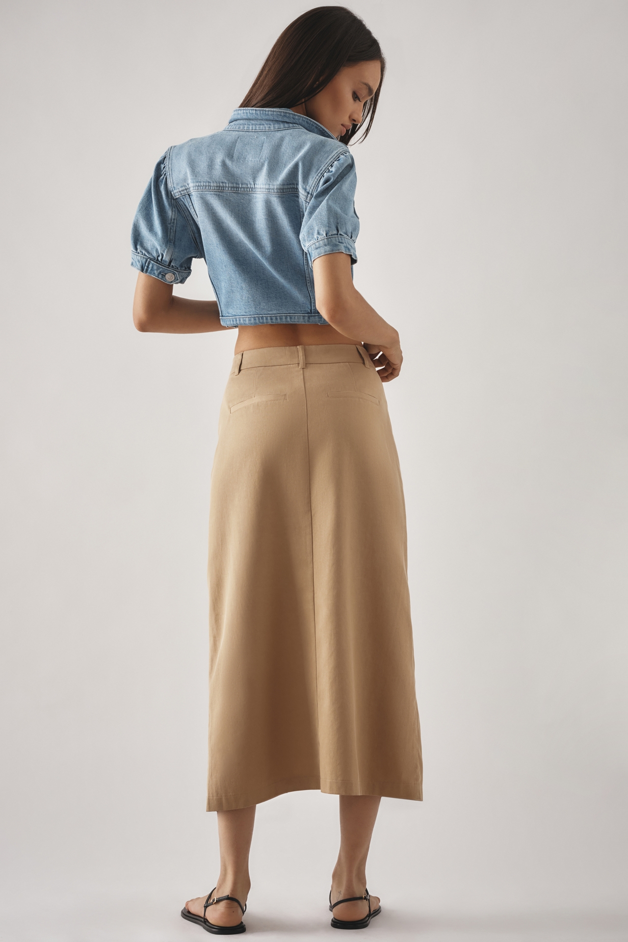 PAIGE Maureen Trouser Midi Skirt