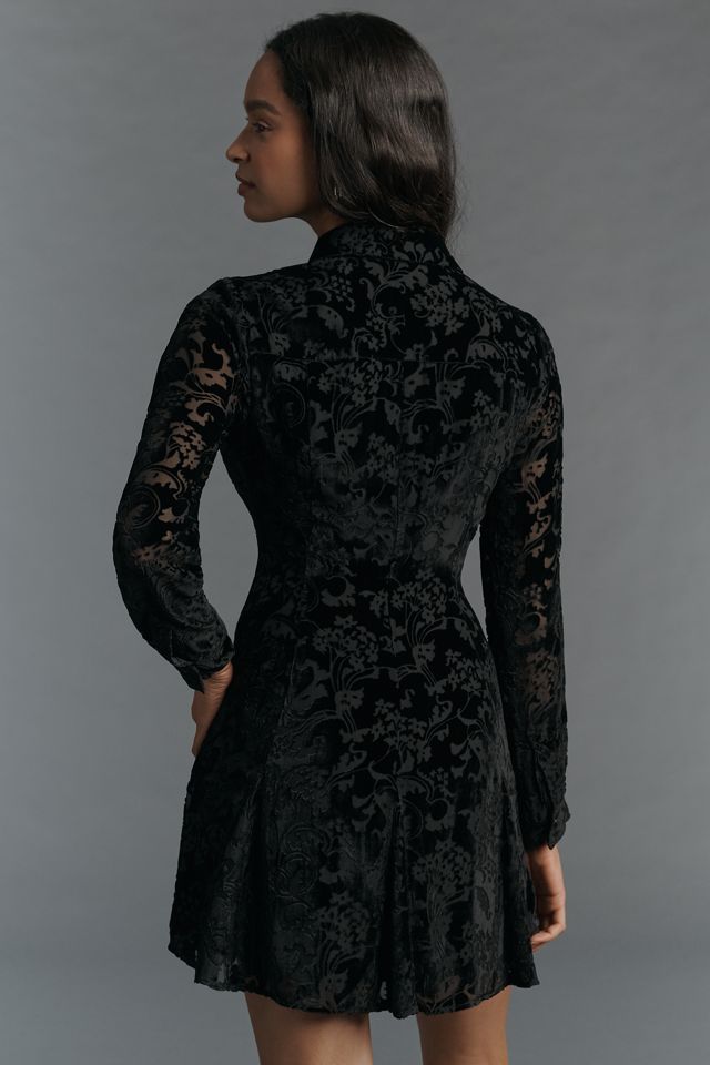 PAIGE Desano Velvet Shirt Dress #1