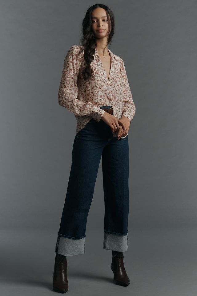 PAIGE Gardener Silk Buttondown Blouse #2