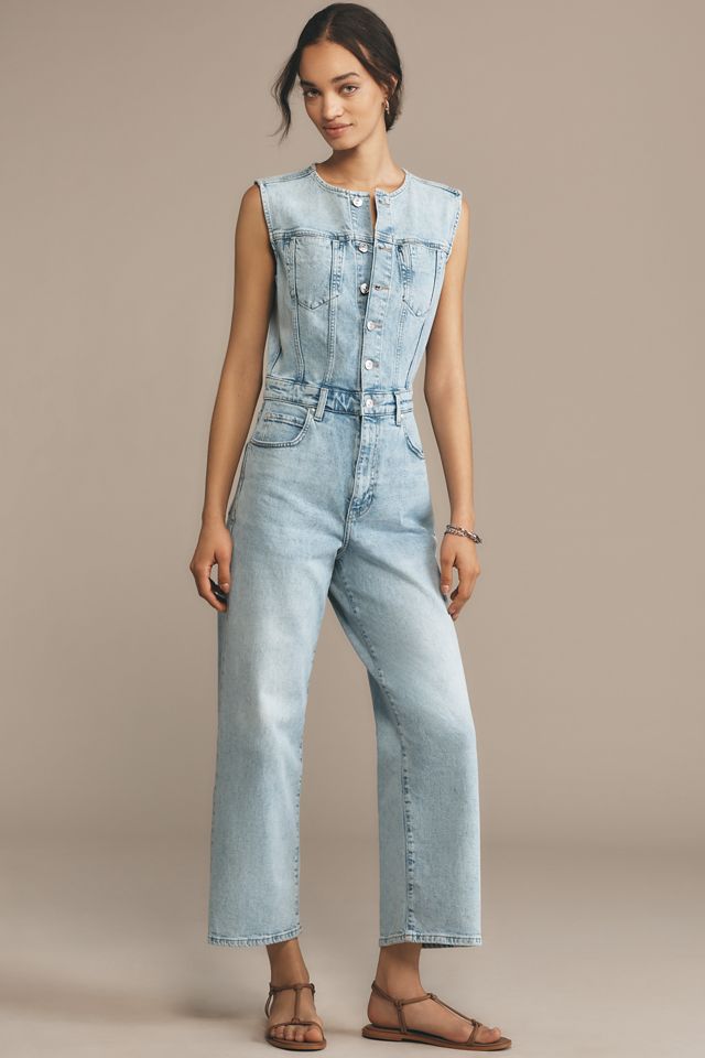 PAIGE Cirie Sleeveless Ankle Denim Jumpsuit #3