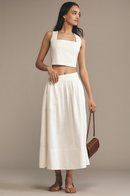 Ojai Eyelet Midi Skirt