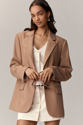 Paige Sarto Blazer Jacket In Beige