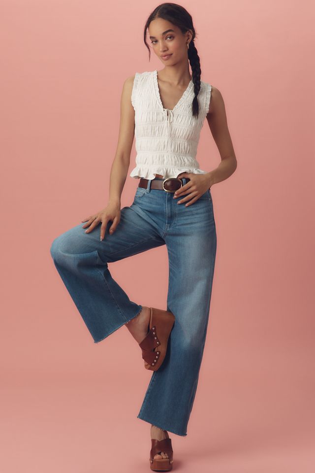 PAIGE Devi Sleeveless Smocked Top #2