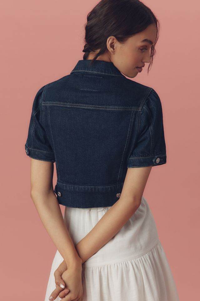 PAIGE Kendra Short-Sleeve Denim Jacket #1