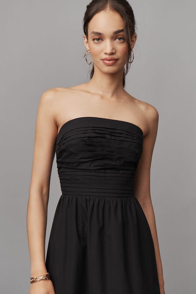 PAIGE Braylee Strapless Ruched Midi Dress #2