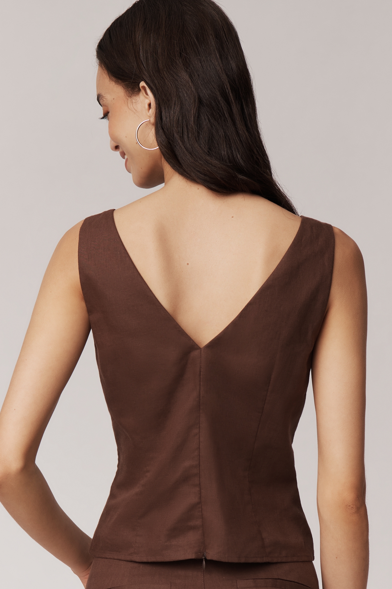 PAIGE Judith Linen Blend Boat-Neck Top