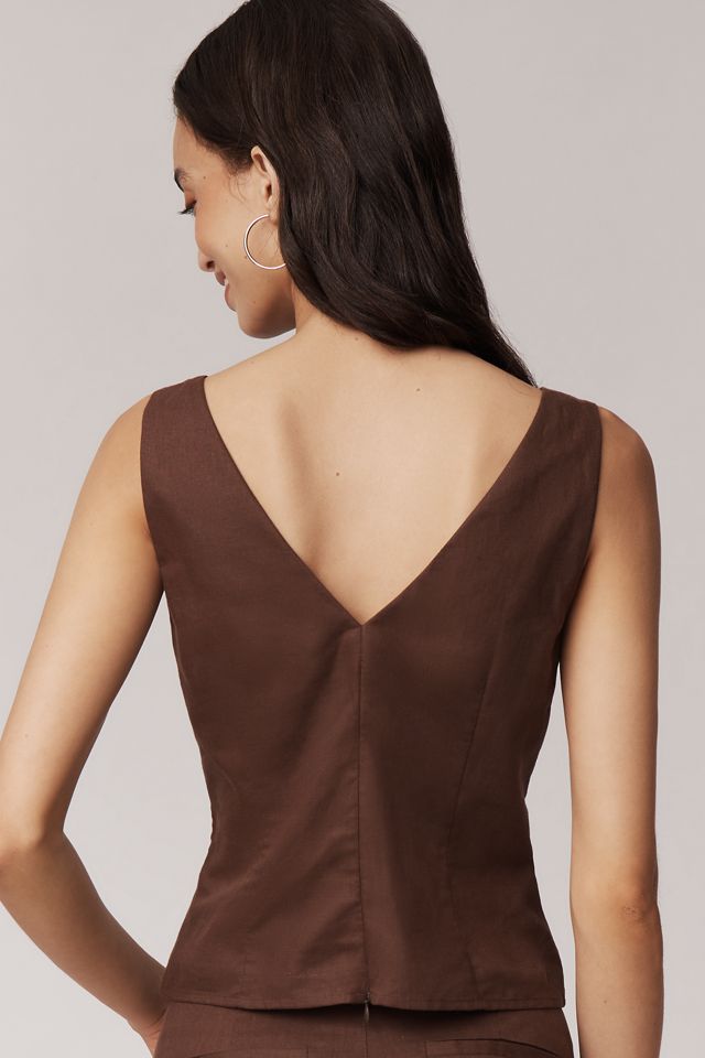 PAIGE Judith Linen Blend Boat-Neck Top #2