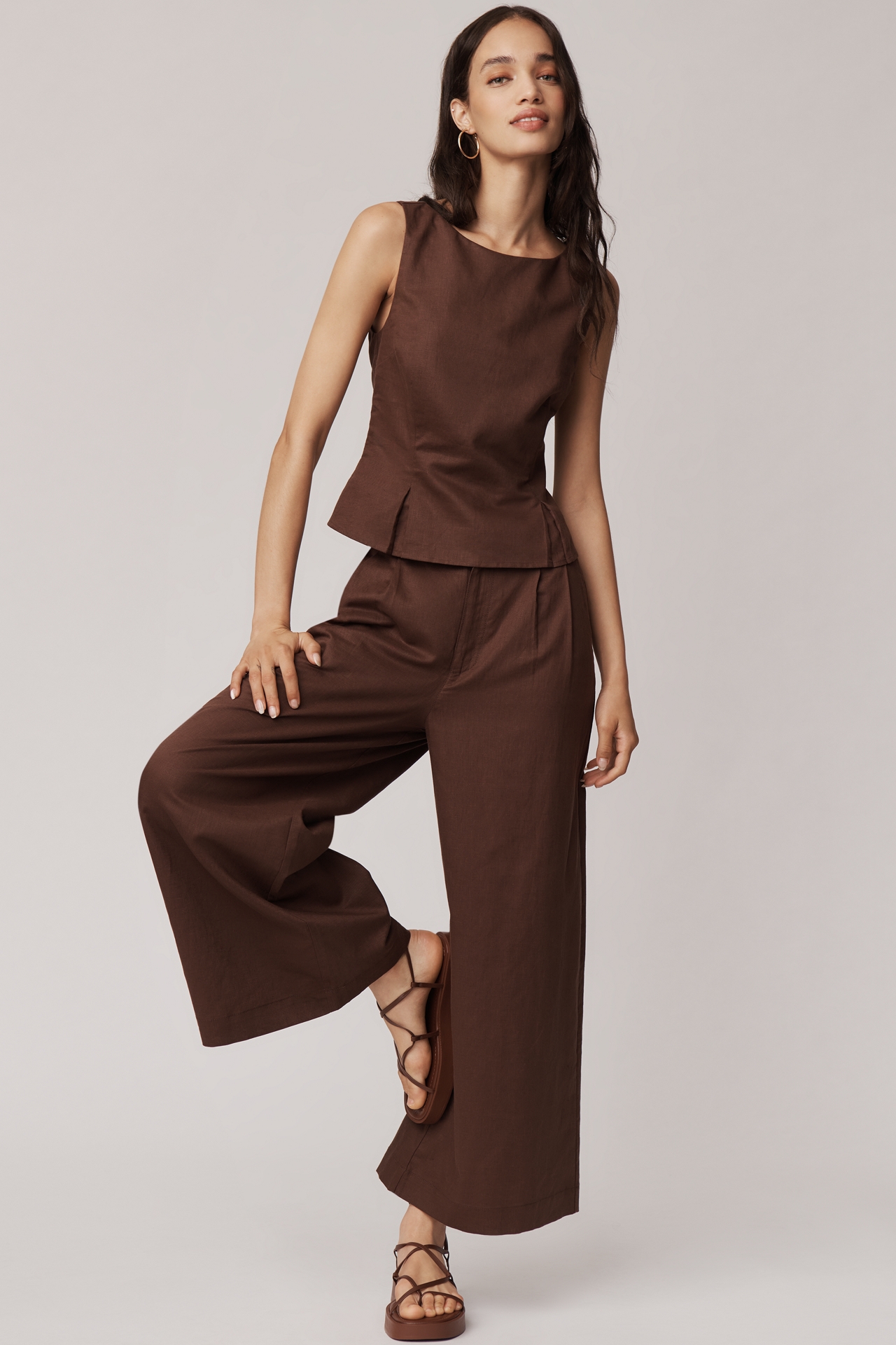 PAIGE Judith Linen Blend Boat-Neck Top