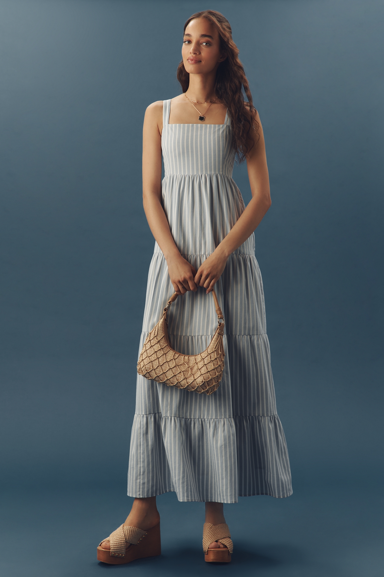 PAIGE Ginseng Sleeveless Tiered Maxi Dress