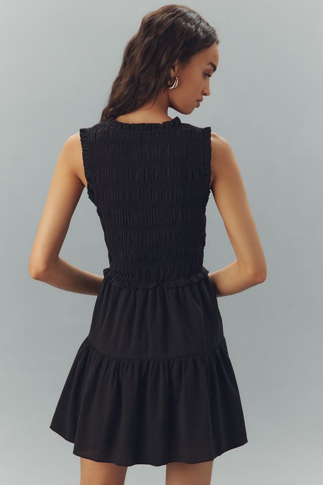 PAIGE Fraise Sleeveless Smocked Mini Dress #2