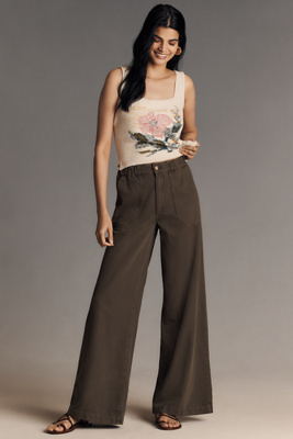 Paige Rumi High-rise Wide-leg Pants