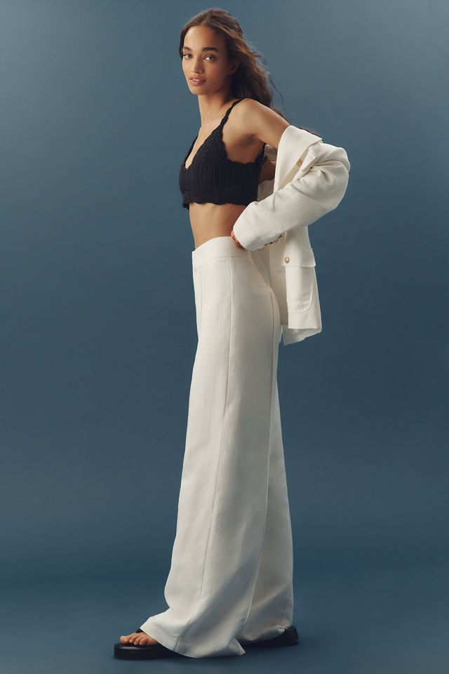 PAIGE Greyson Linen Blend High-Rise Wide-Leg Pants #2