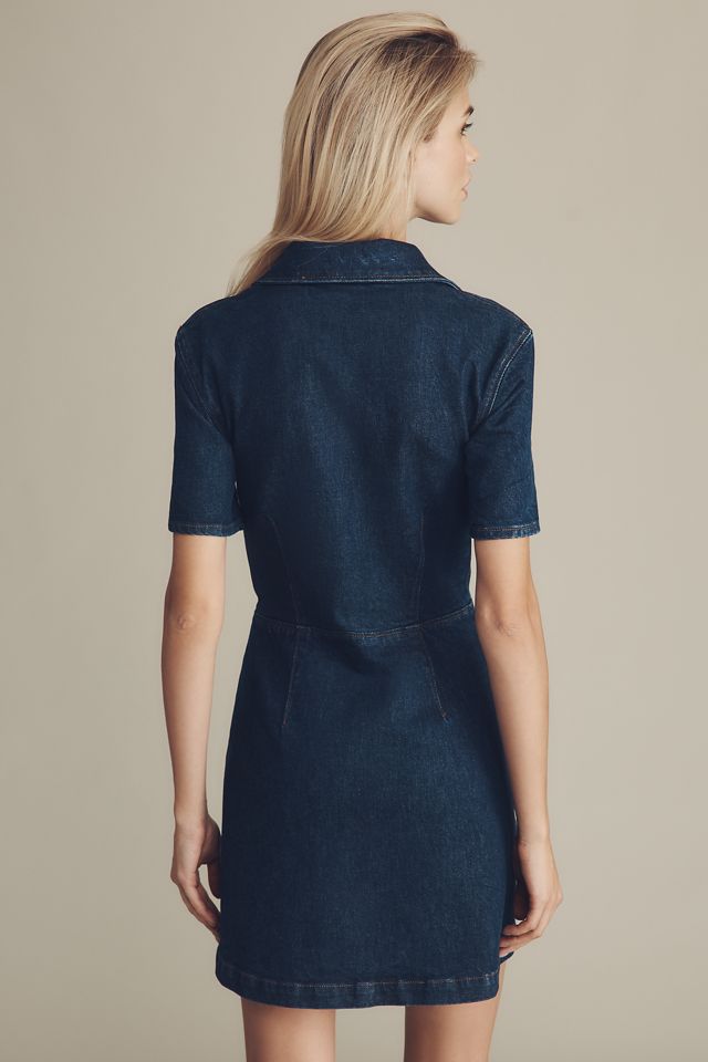 PAIGE Clementine Short-Sleeve Denim Mini Dress #2