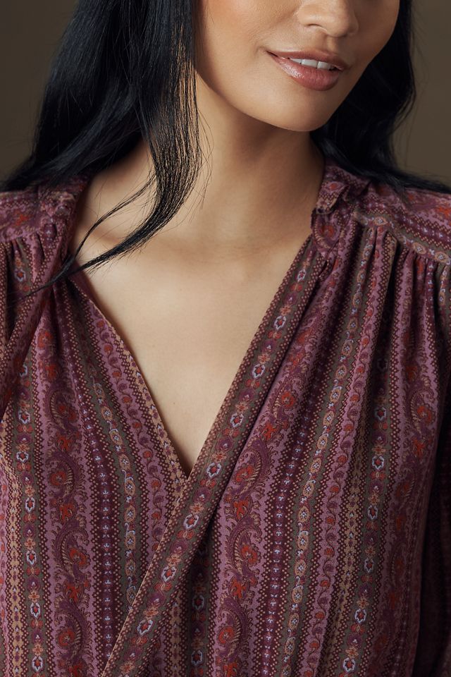PAIGE Nantes Long-Sleeve Silk Mini Dress #1