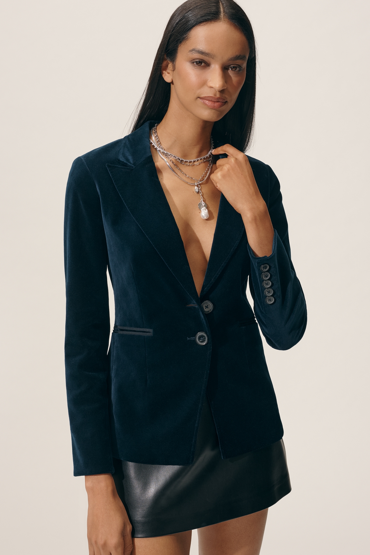 PAIGE Chelsee Velvet Blazer