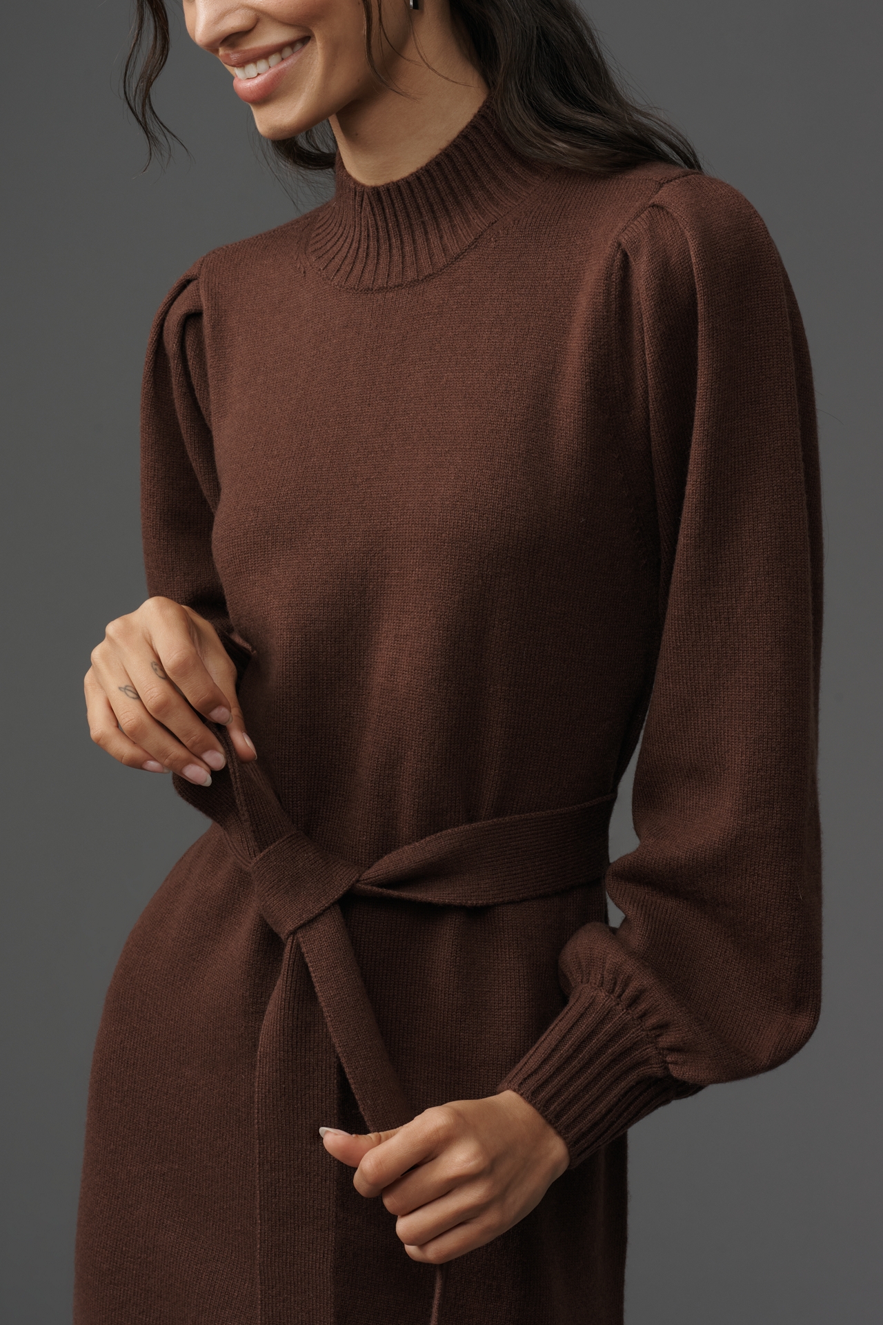 PAIGE Julita Long-Sleeve Wool Blend Mini Dress