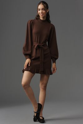 PAIGE Julita Long-Sleeve Wool Blend Mini Dress