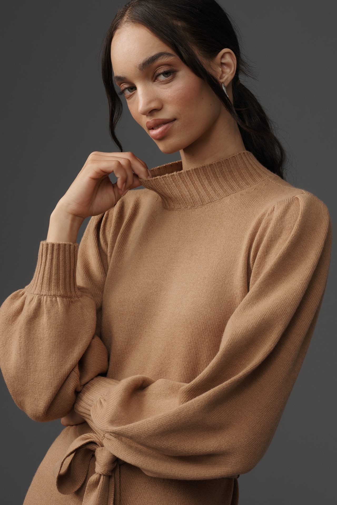 PAIGE Julita Long-Sleeve Wool Blend Mini Dress