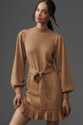 PAIGE Julita Long-Sleeve Wool Blend Mini Dress