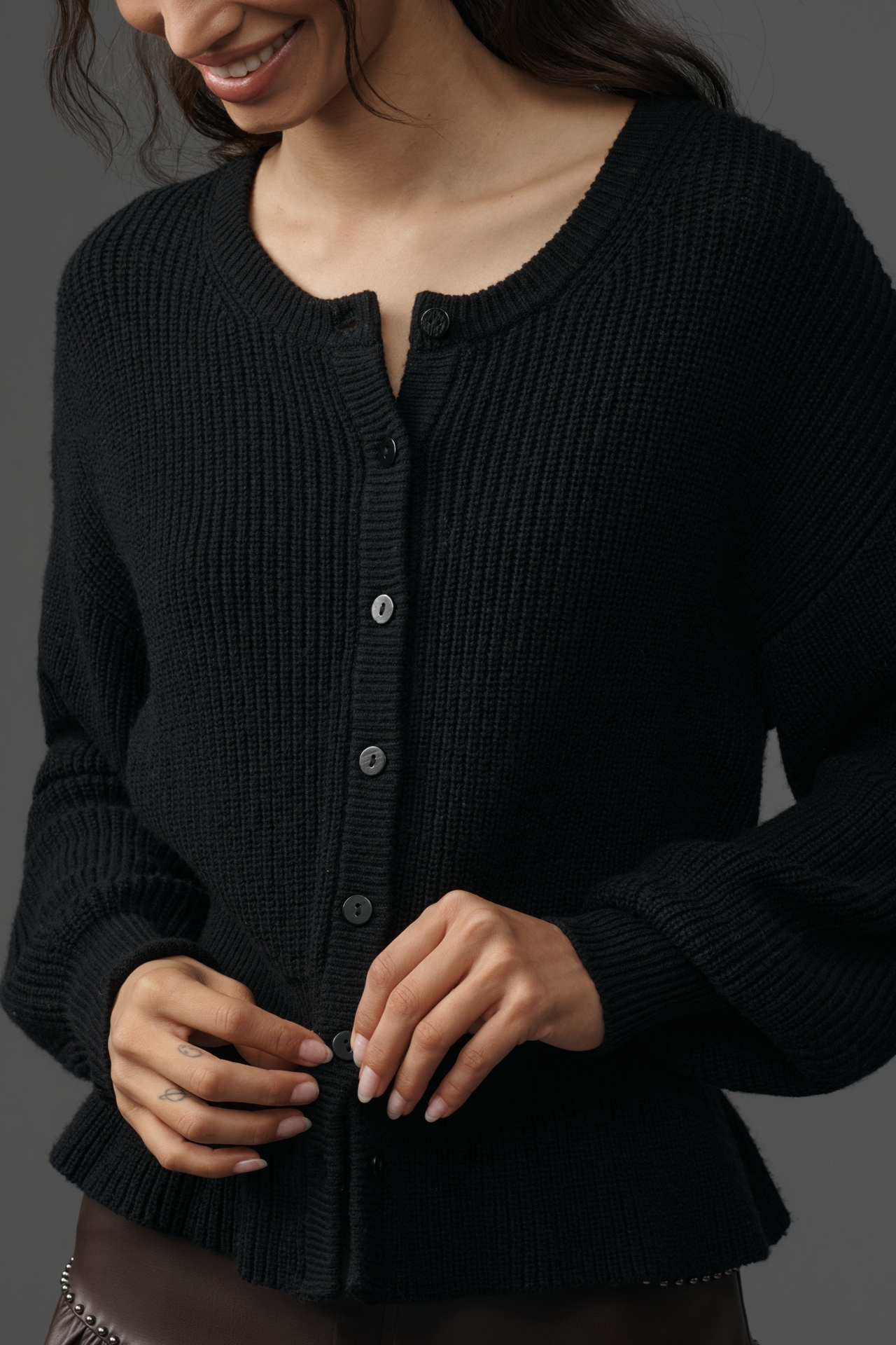 PAIGE Roslin Peplum Cardigan Sweater