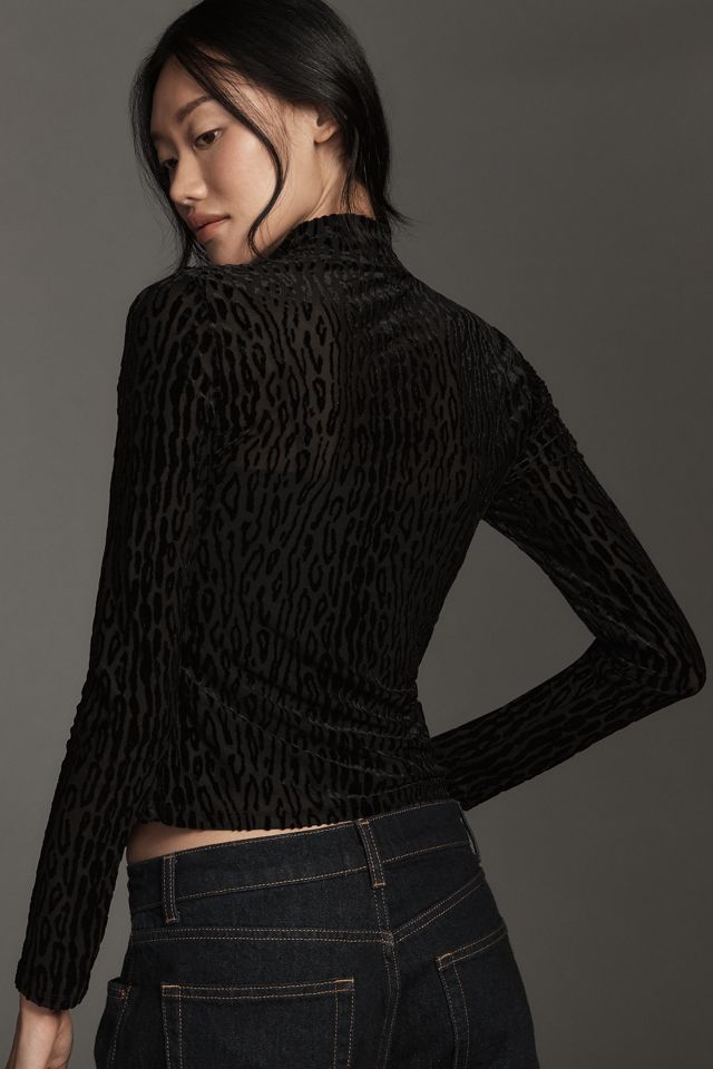 PAIGE Ursula Long-Sleeve Mock-Neck Top #1