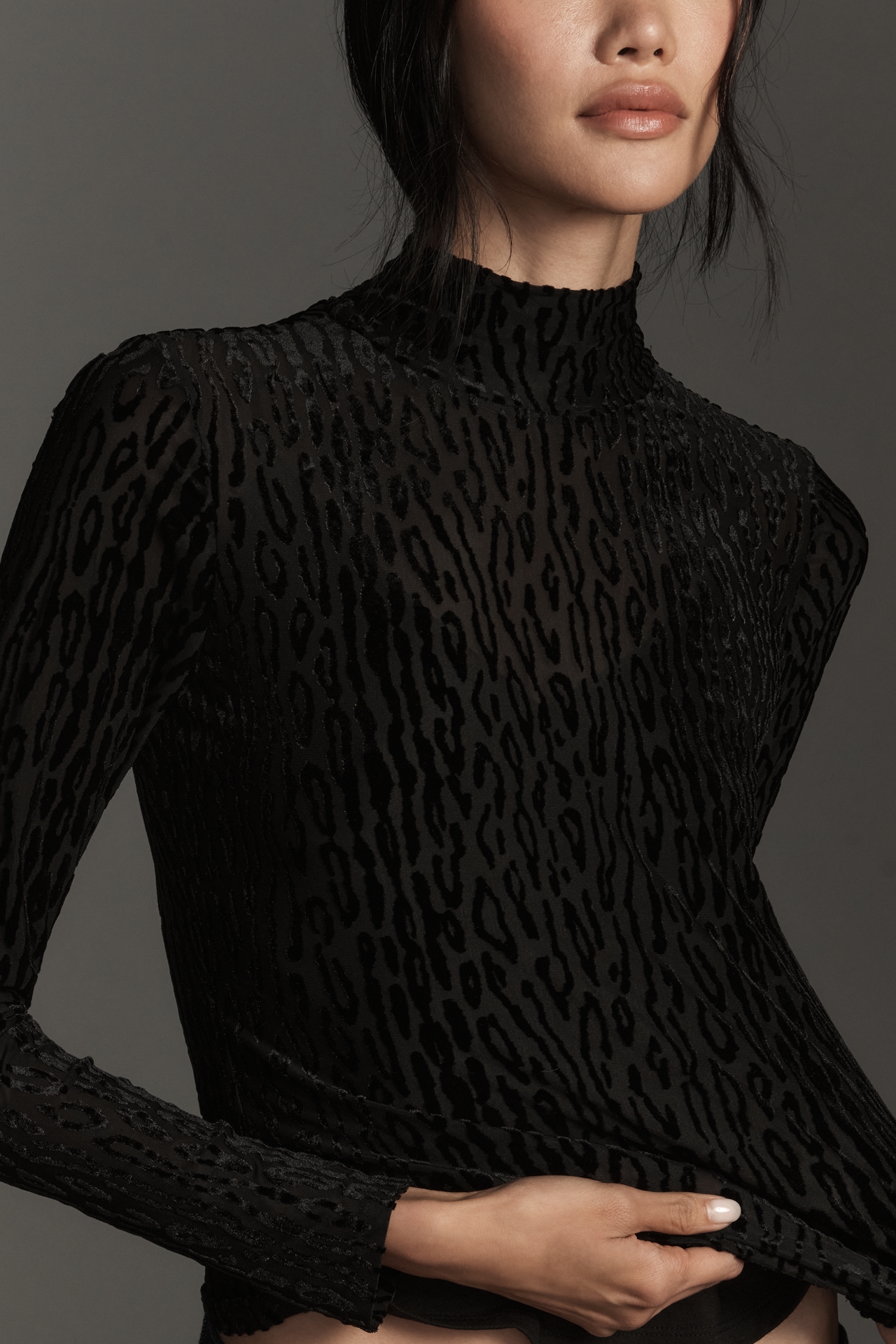 PAIGE Ursula Long-Sleeve Mock-Neck Top