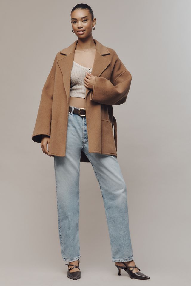 PAIGE Connery Wool Blend Short Wrap Coat #3