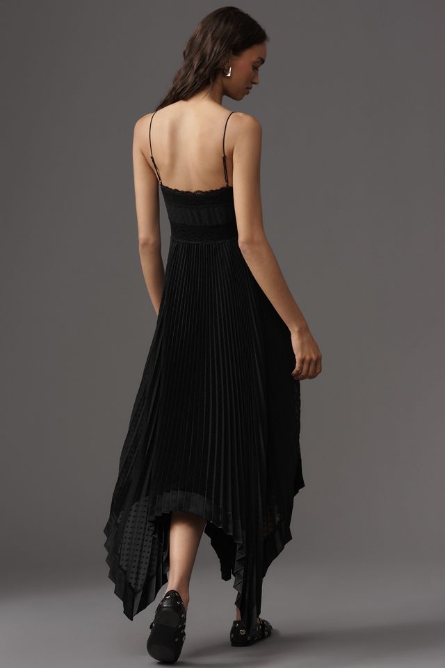 PAIGE Alessandra V-Neck Pleated Maxi Dress #1