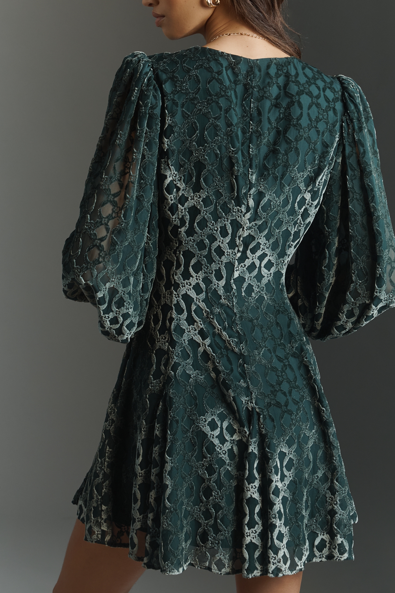 PAIGE Ambrose Long-Sleeve A-Line V-Neck Mini Dress