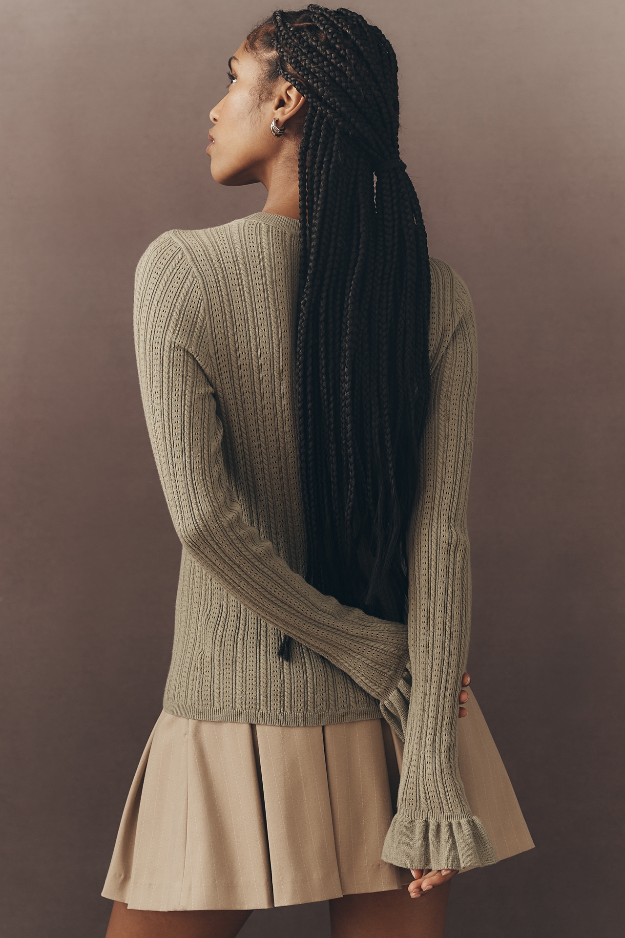 PAIGE Ophelia Ruffled-Cuff Sweater