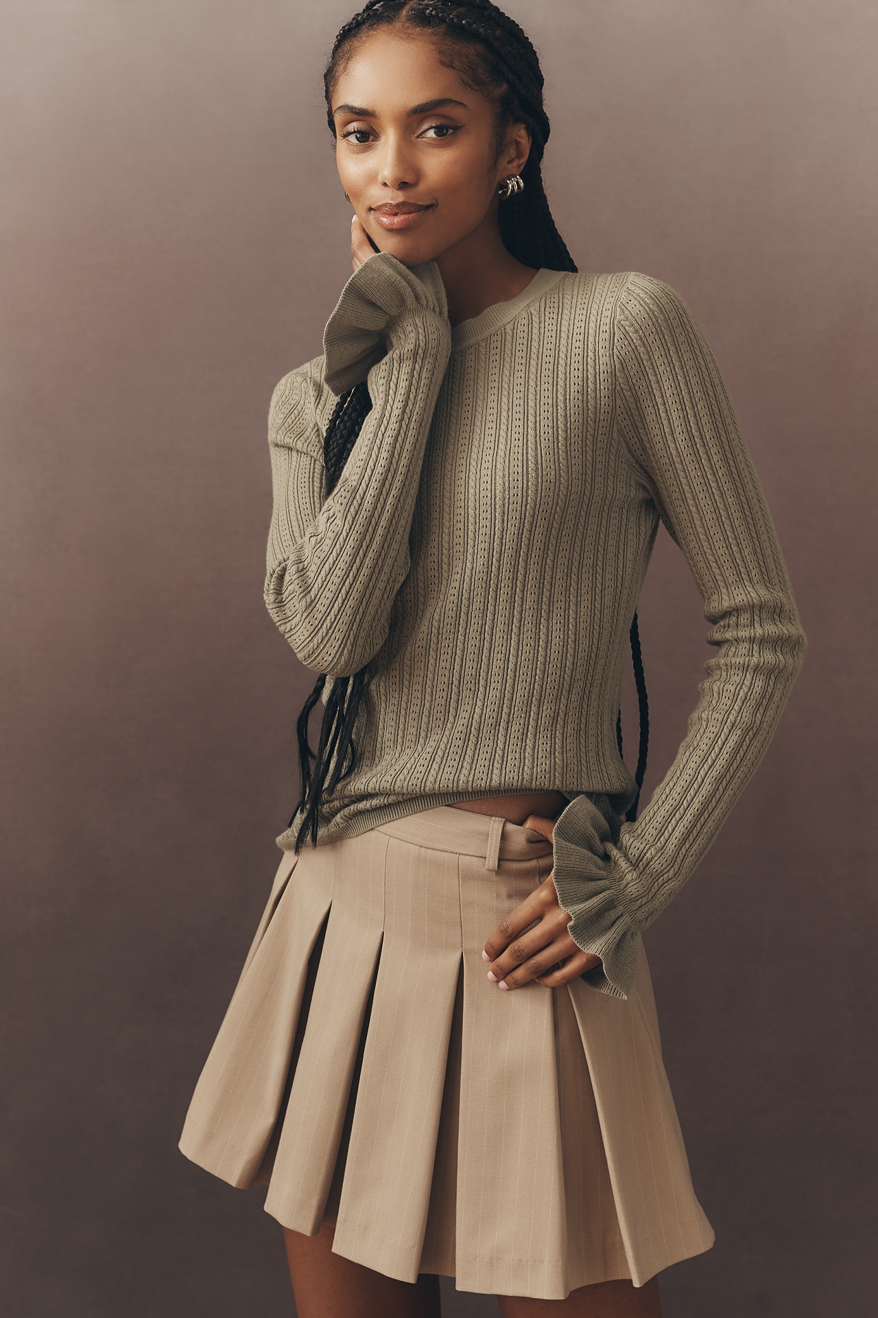 PAIGE Ophelia Ruffled-Cuff Sweater