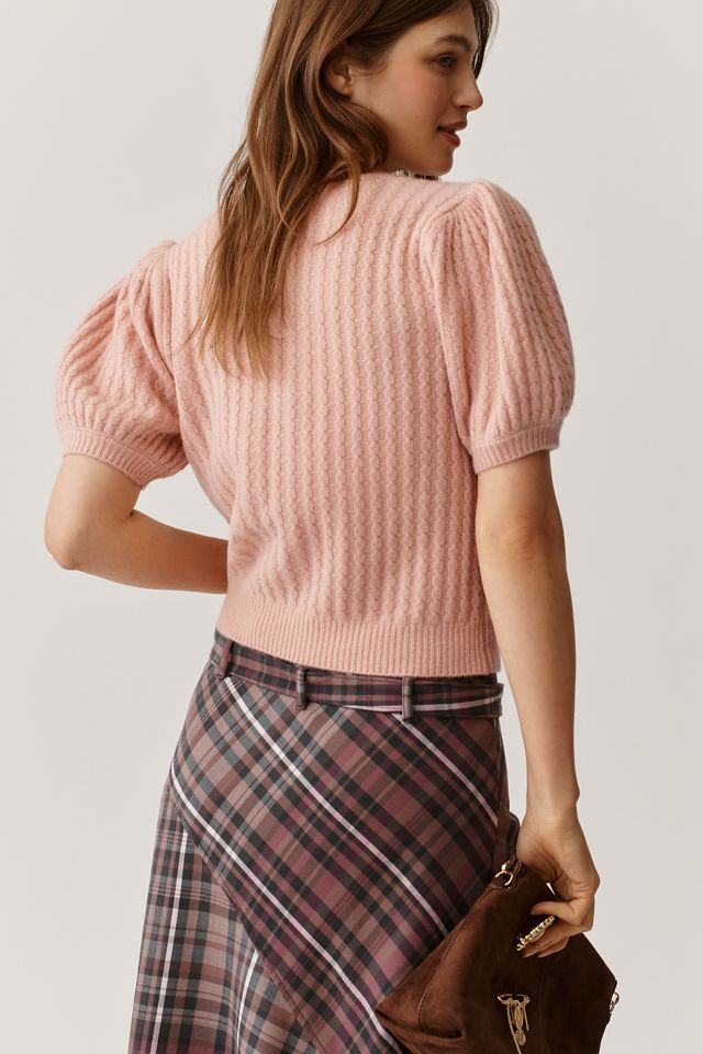 PAIGE Lucerne Cashmere Ruffled V-Neck Sweater #3