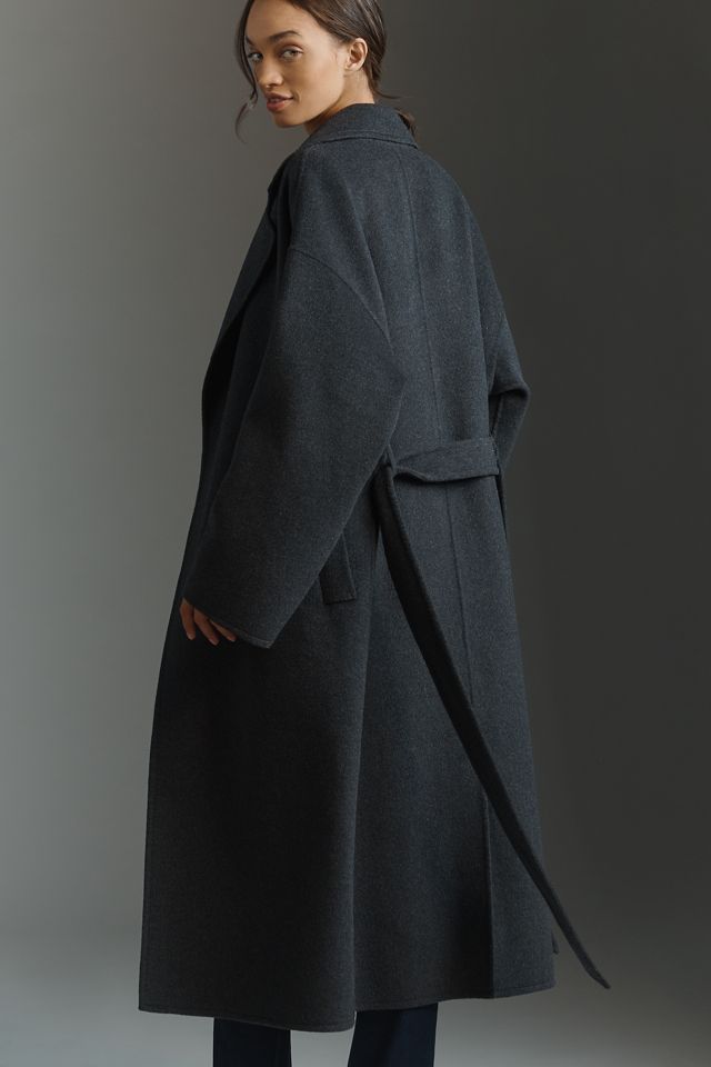 PAIGE Connery Wool-Blend Long Coat | Anthropologie