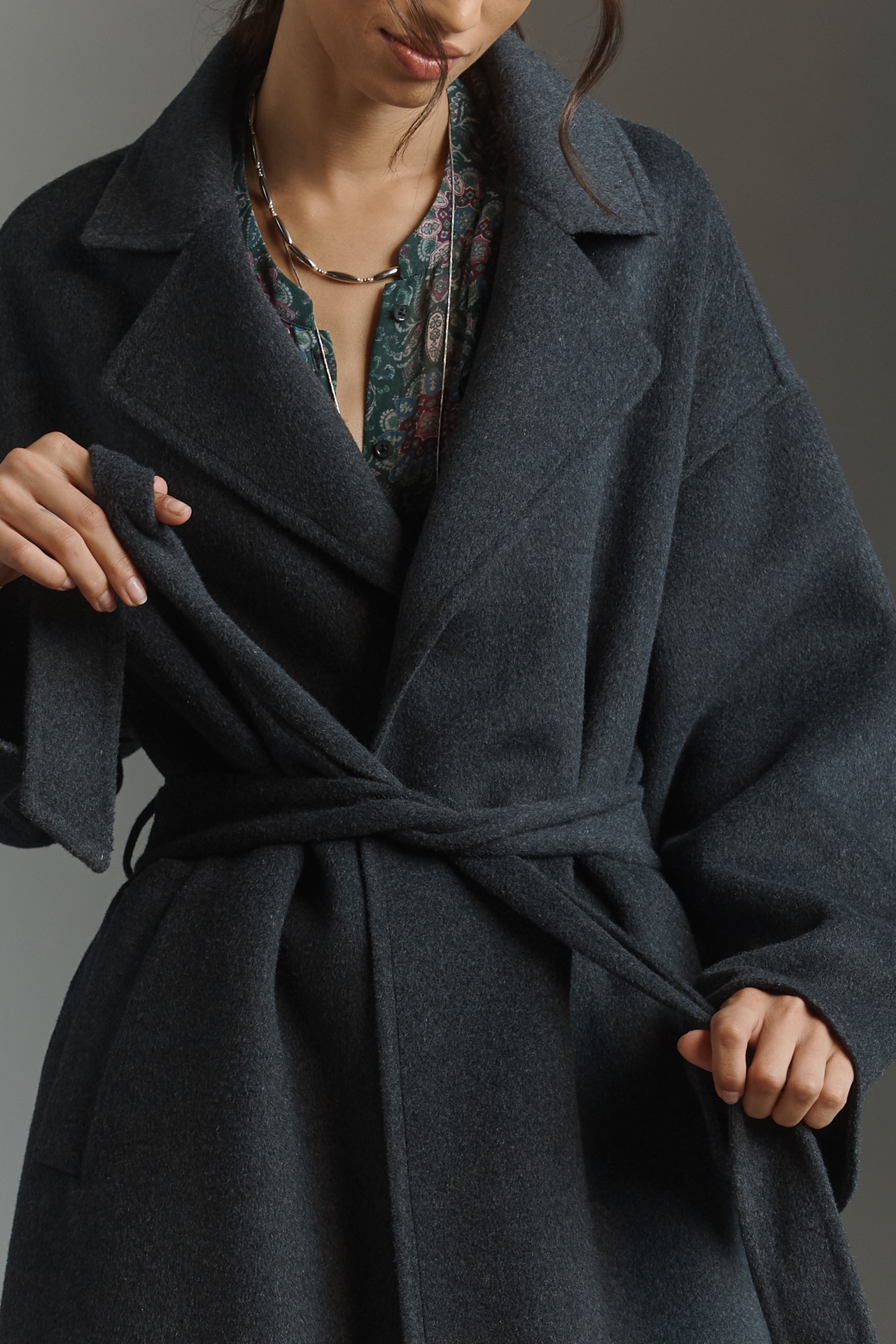 PAIGE Connery Wool-Blend Long Coat